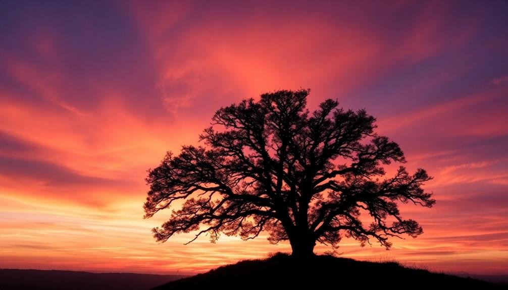 vivid silhouettes at sunset