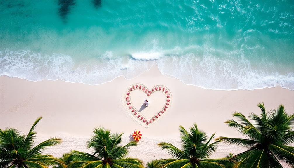 aerial beach wedding photography