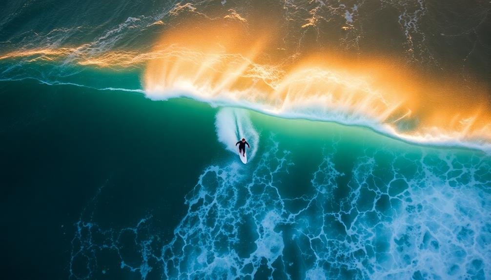 aerial photography of waves
