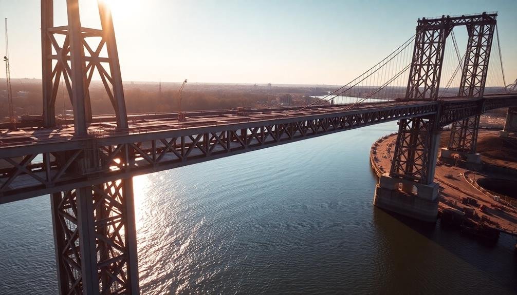 aerial view of bridge