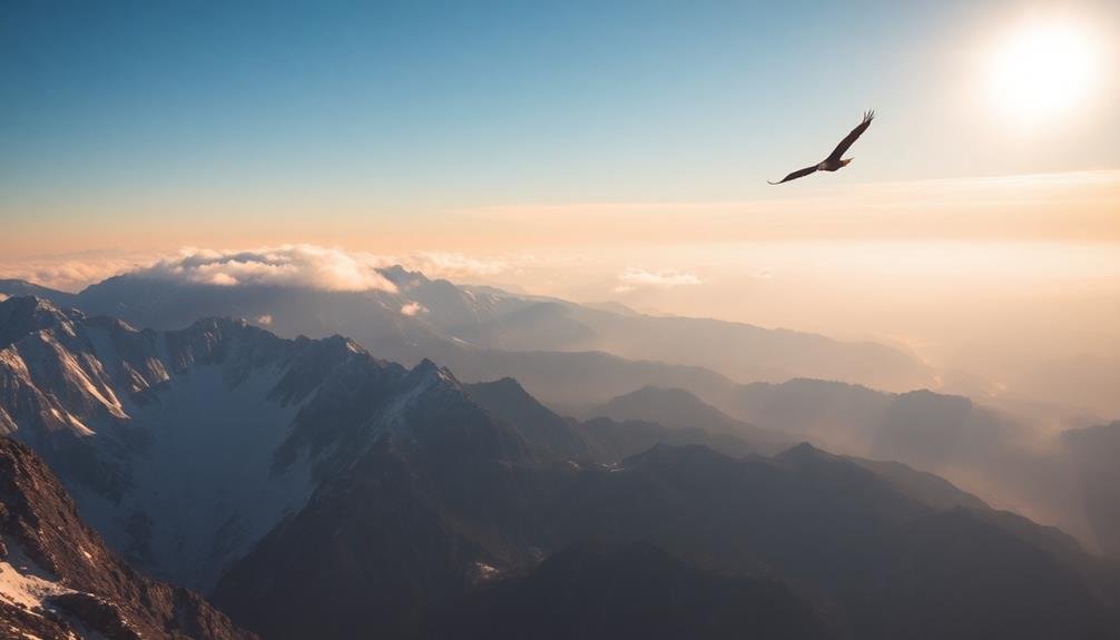 aerial view of peaks