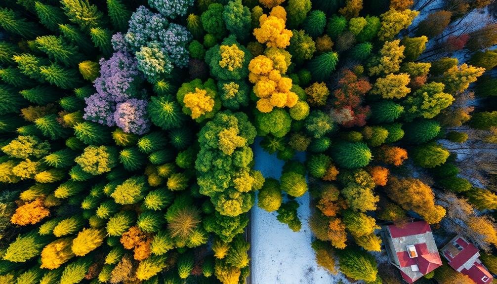 aerial view of seasons