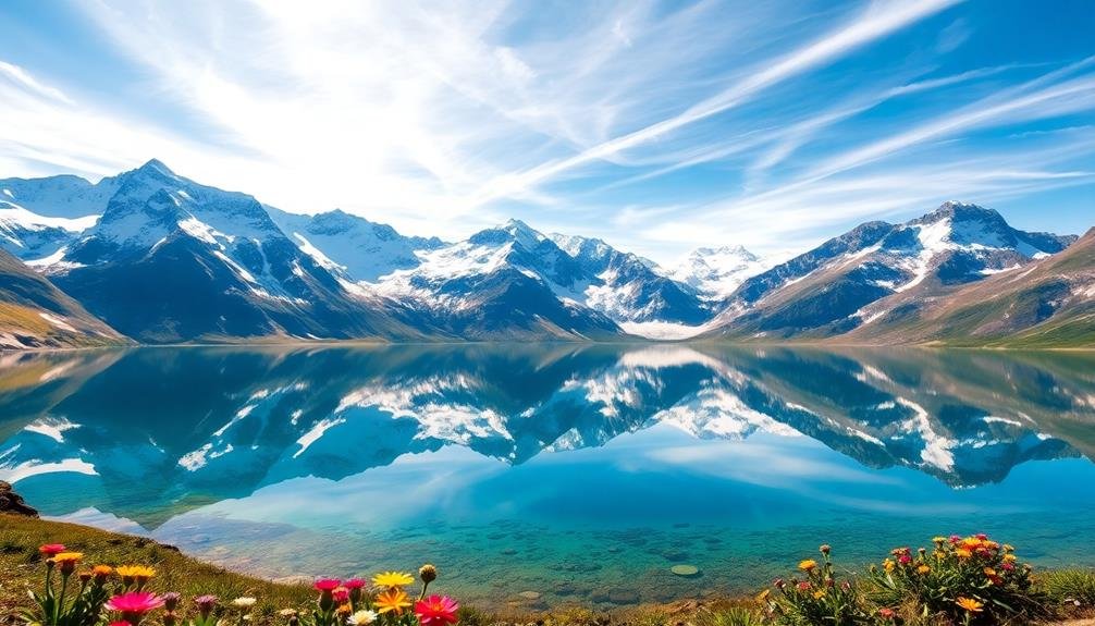 alpine lakes and glaciers
