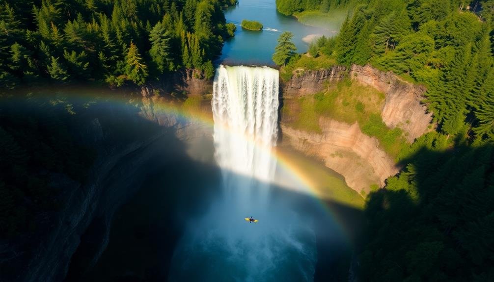 cascading waterfall drop