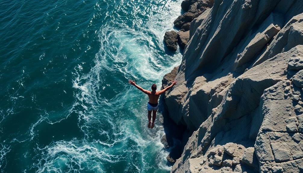 daring cliff diving perspectives