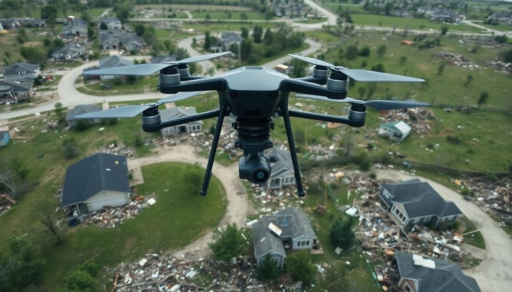 destruction pattern aerial mapping