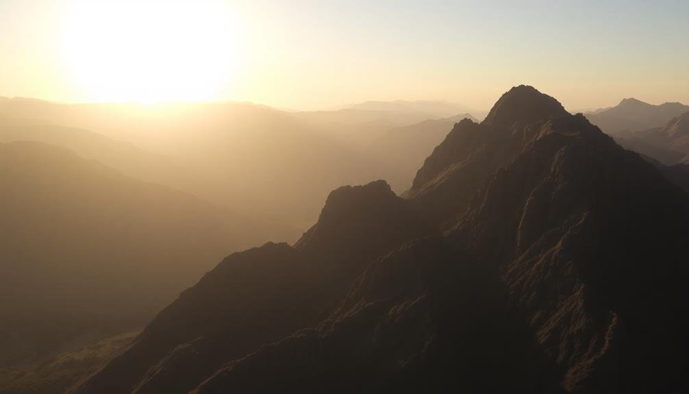 dramatic landscape shadow play