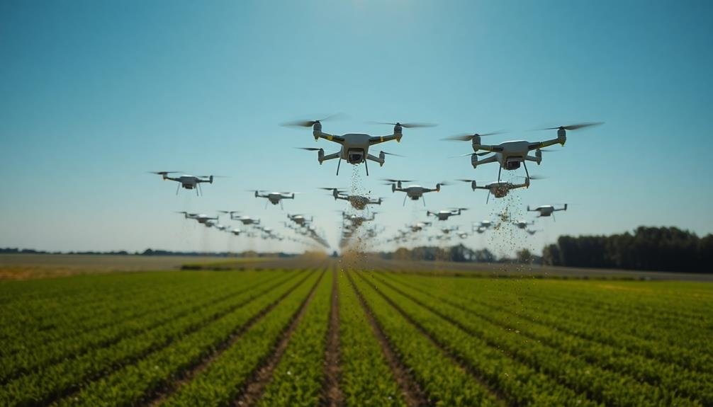 drone swarm agricultural seeding