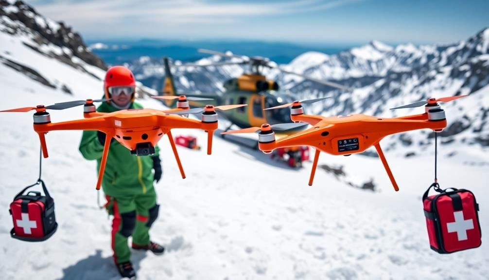 drones ready for avalanches
