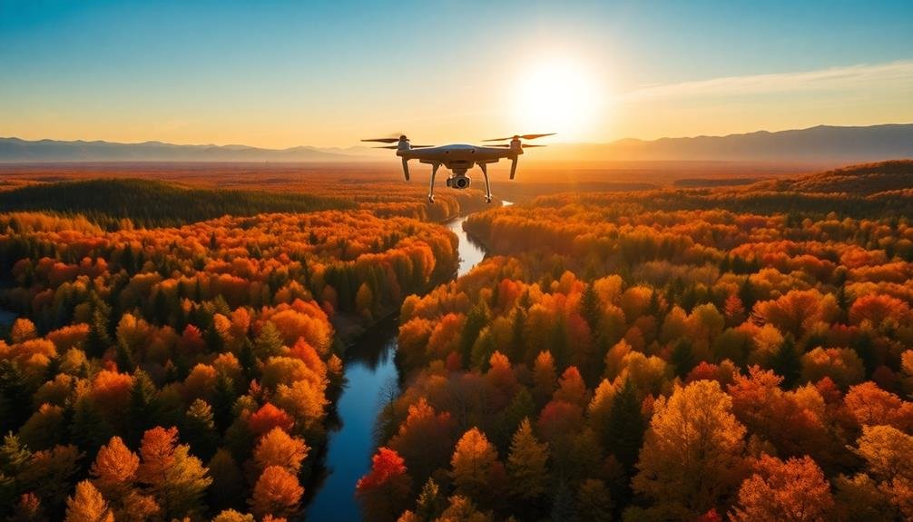 filming seasonal landscapes drones