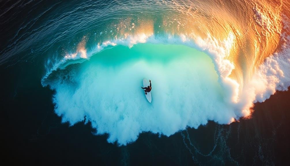 perfect timing for surfing