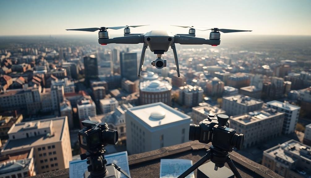 preparing for aerial photography