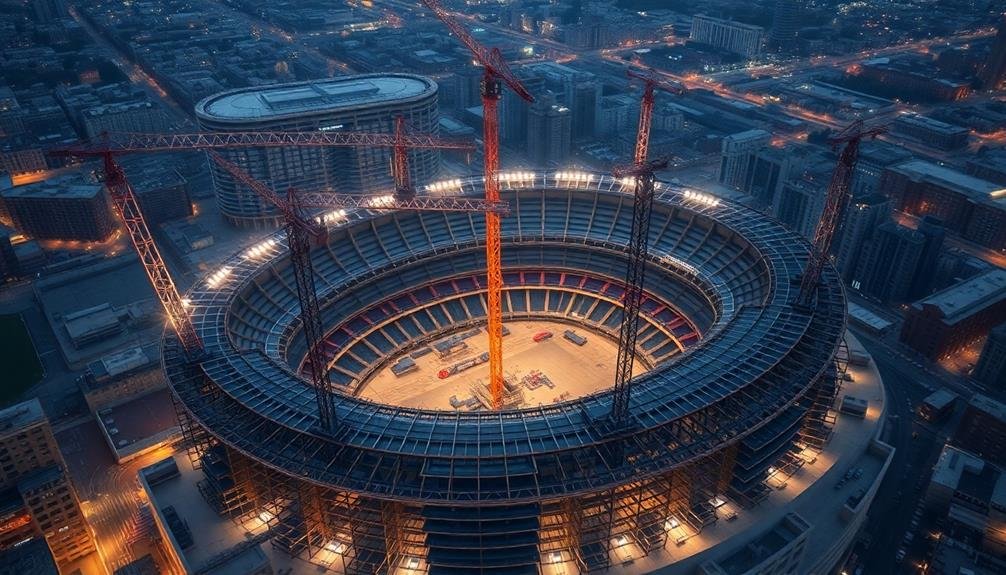 rapid stadium construction time lapse