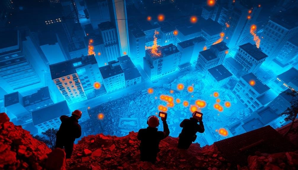 rubble survivor identification efforts