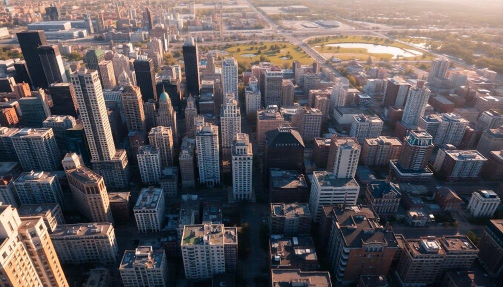 skyline s varied architectural styles