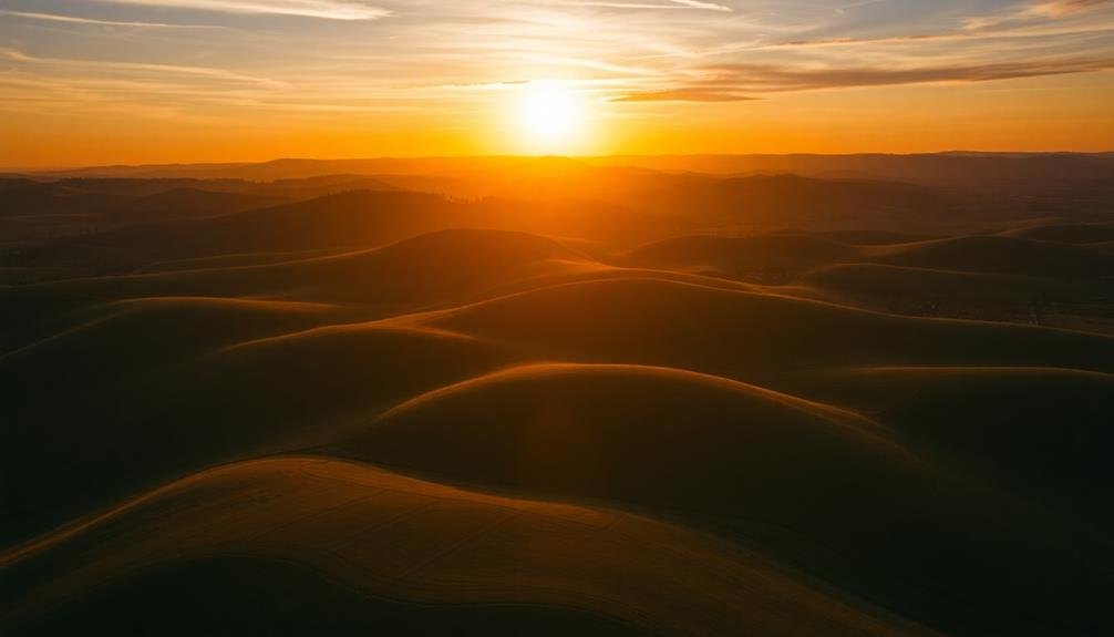 stunning aerial sunset photography