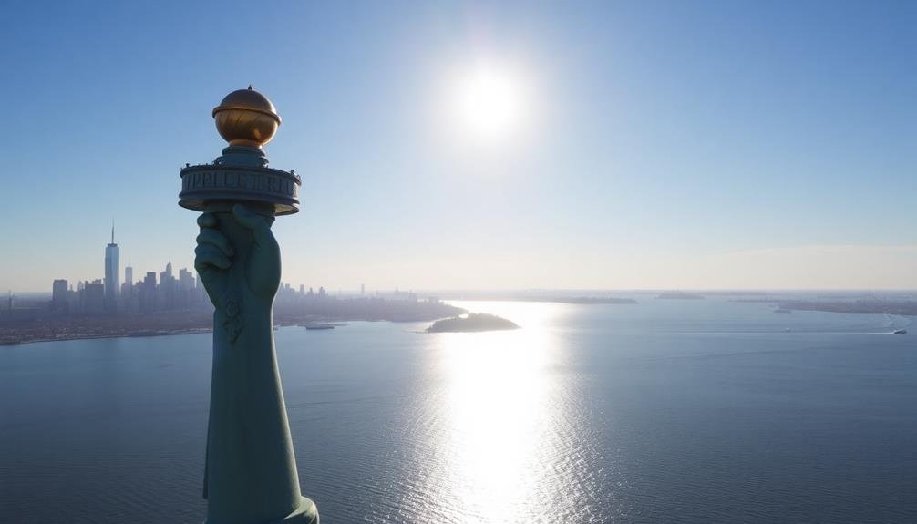 torch view of liberty
