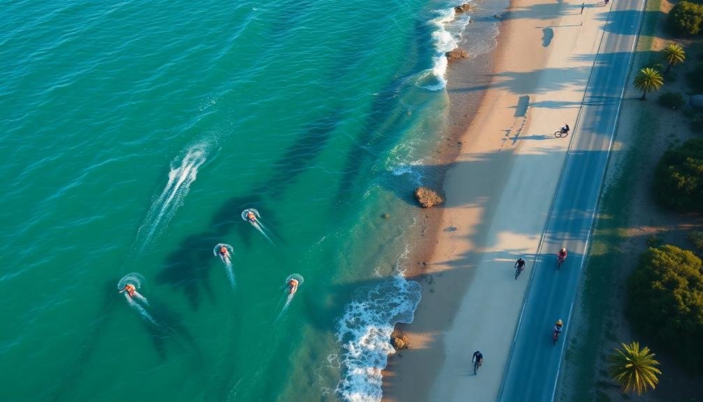 triathlon swim bike run