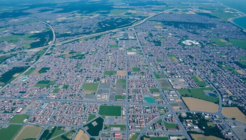 urban sprawl aerial mapping