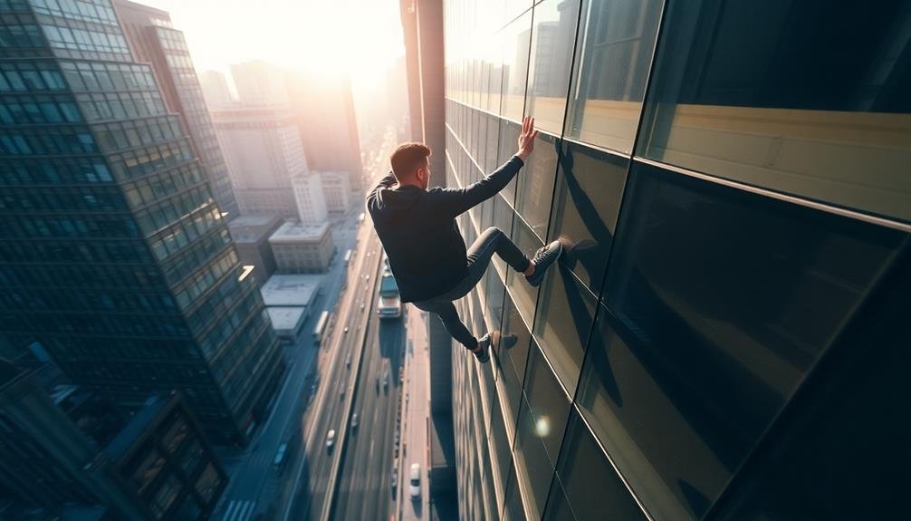 vertical wall running technique